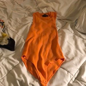 a orange one piece